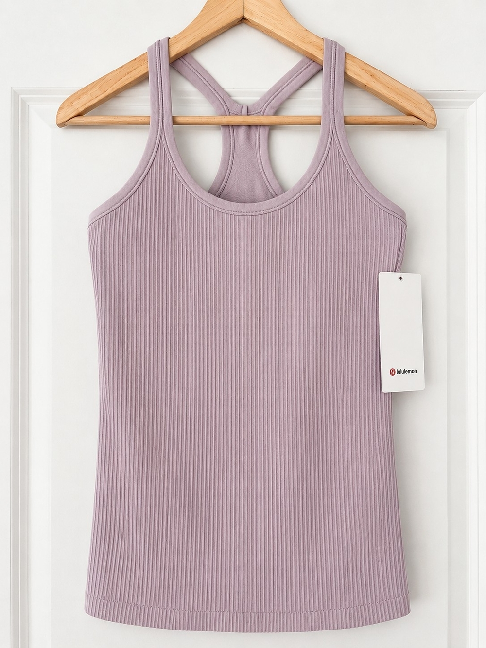 NWT Lululemon Ebb to Street Ribbed Tank Top Pink Lavender Size 8